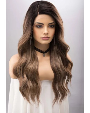Peluca Natural Castaña con Reflejos - Cómoda y Versátil