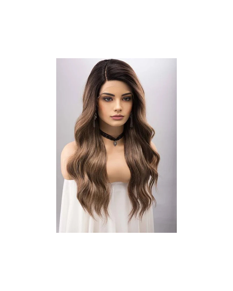 Peluca Natural Castaña con Reflejos - Cómoda y Versátil