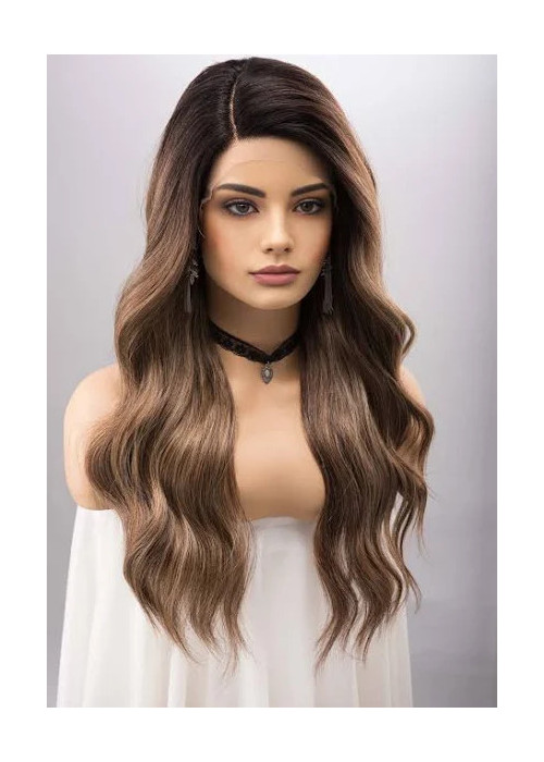 Peluca Natural Castaña con Reflejos - Cómoda y Versátil